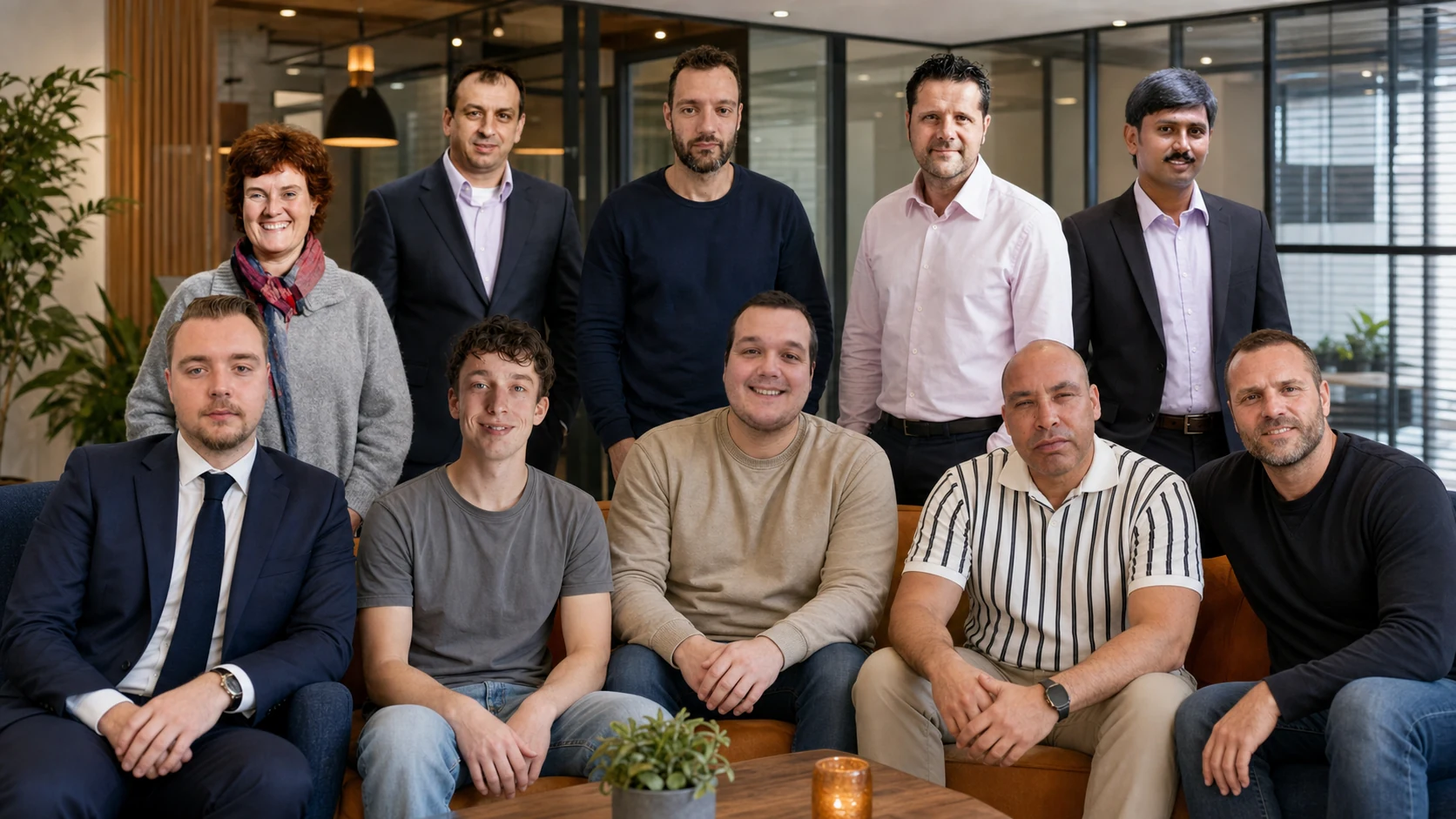 Het team van Globe.Hosting samen in een professionele kantooromgeving.
